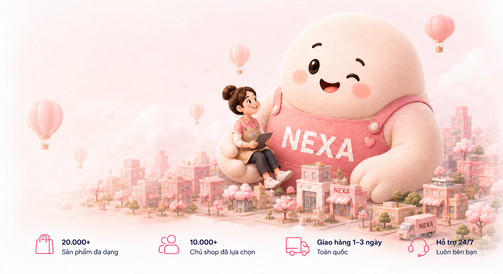 Người khổng lồ NEXA đồng hành cùng chủ shop