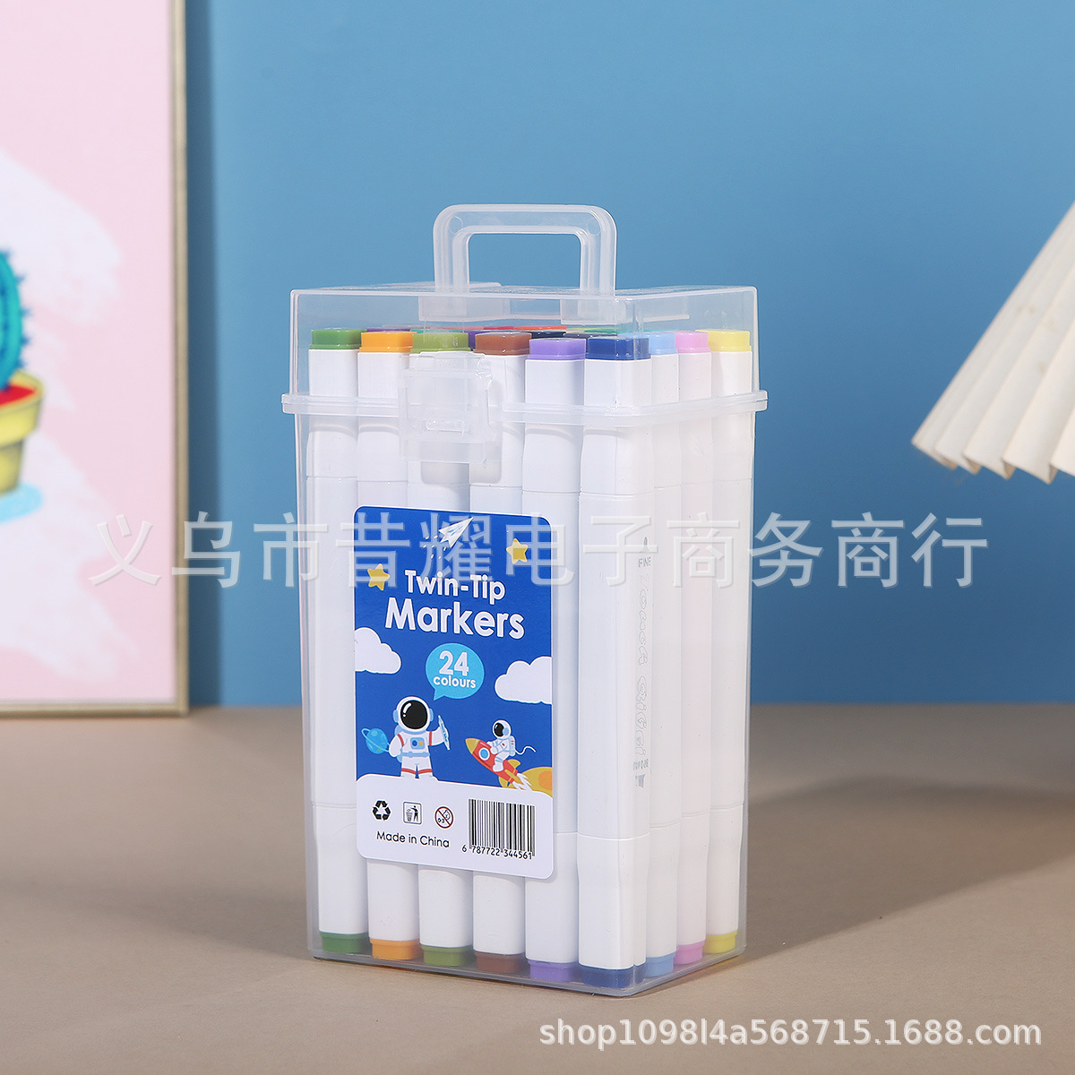 Màu sắc: Bộ 24 bút dạ acrylic hai đầu màu gốc nước