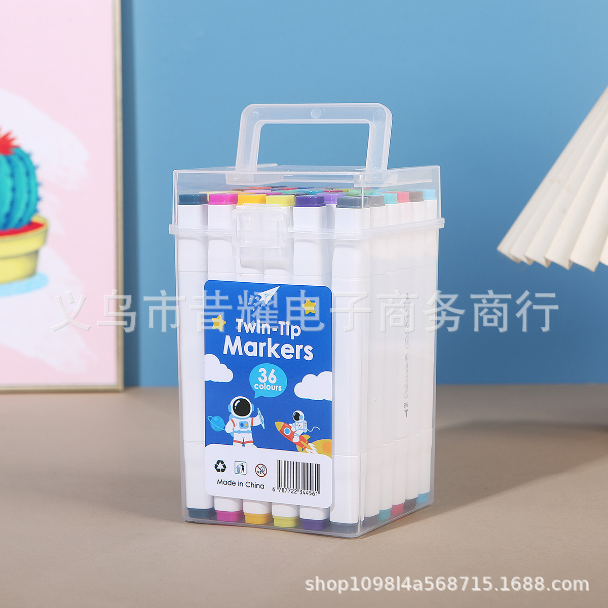 Màu sắc: Bộ 36 bút dạ acrylic hai đầu màu gốc nước