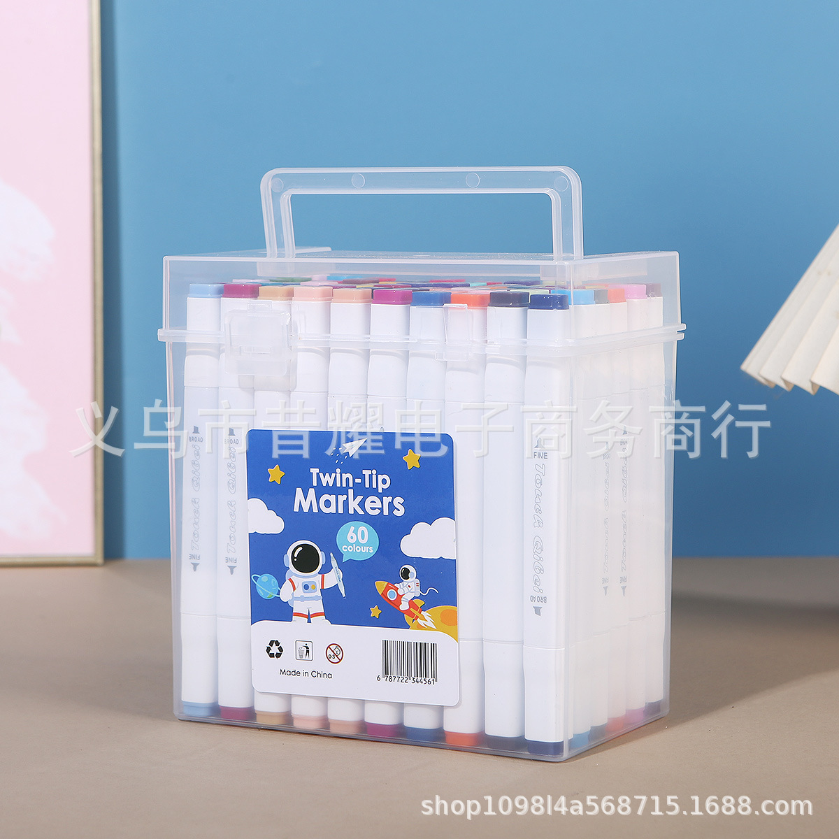 Màu sắc: Bút dạ acrylic hai đầu gốc nước, 60 màu