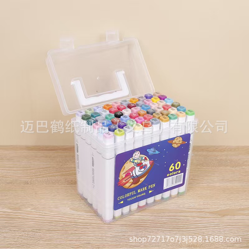Màu sắc: Bút dạ trắng gốc cồn hoặc gốc dầu (60 màu)