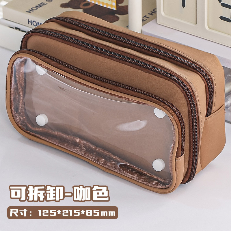 Màu sắc: Hộp đựng bút chì có thể tháo rời - màu nâu