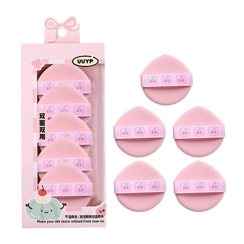Màu sắc: K-K546 (Màu hồng) Bông phấn trang điểm hai mặt (5 cái)