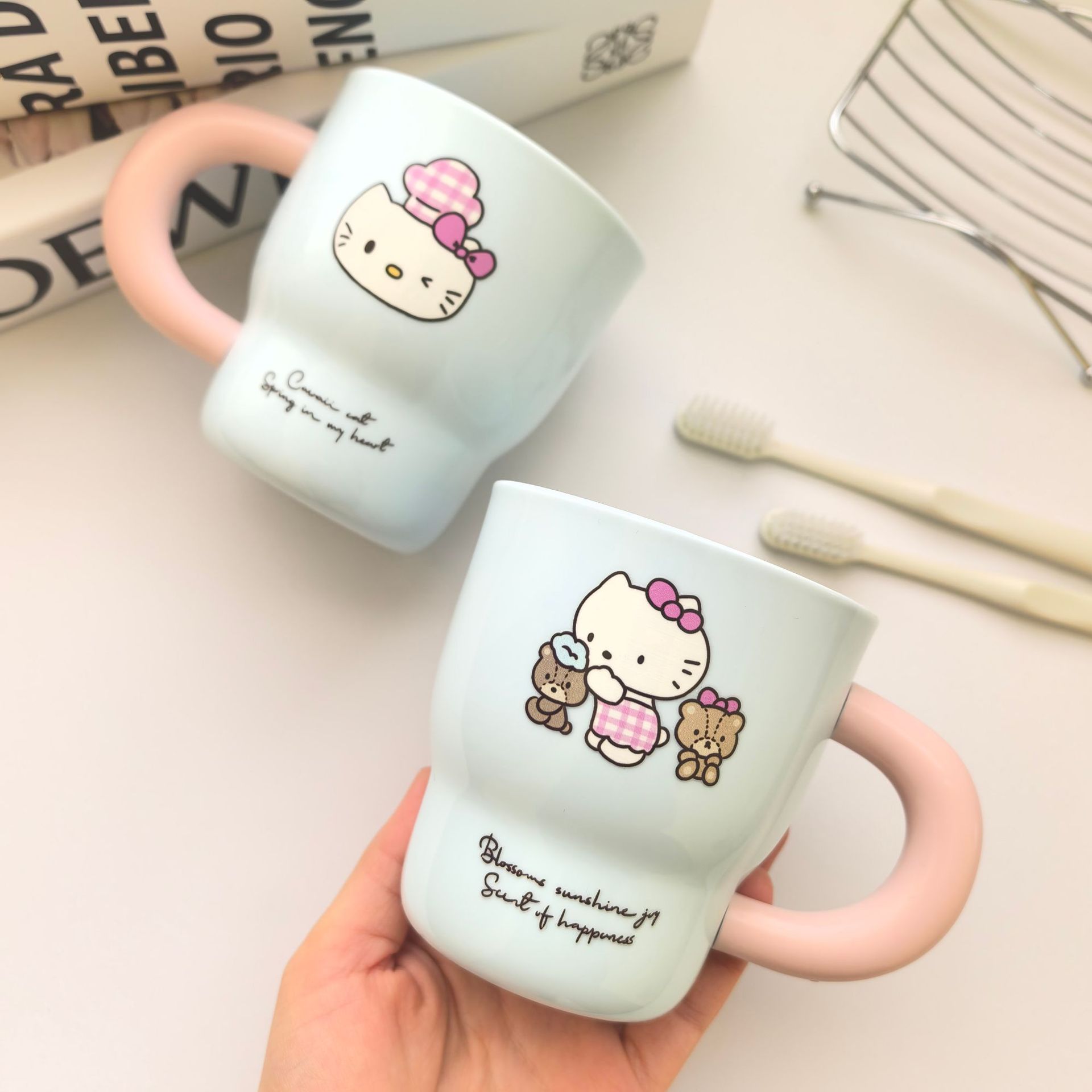 Màu sắc: Cốc súc miệng màu xanh Tiffany [Đồ chơi nhồi bông hình mèo]