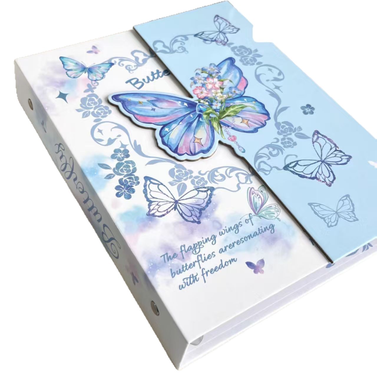 ALBUM ĐỰNG THẺ A5 HÌNH BƯỚM ĐÍNH ĐÁ – LẤP LÁNH, SANG TRỌNG & ĐỘC ĐÁO