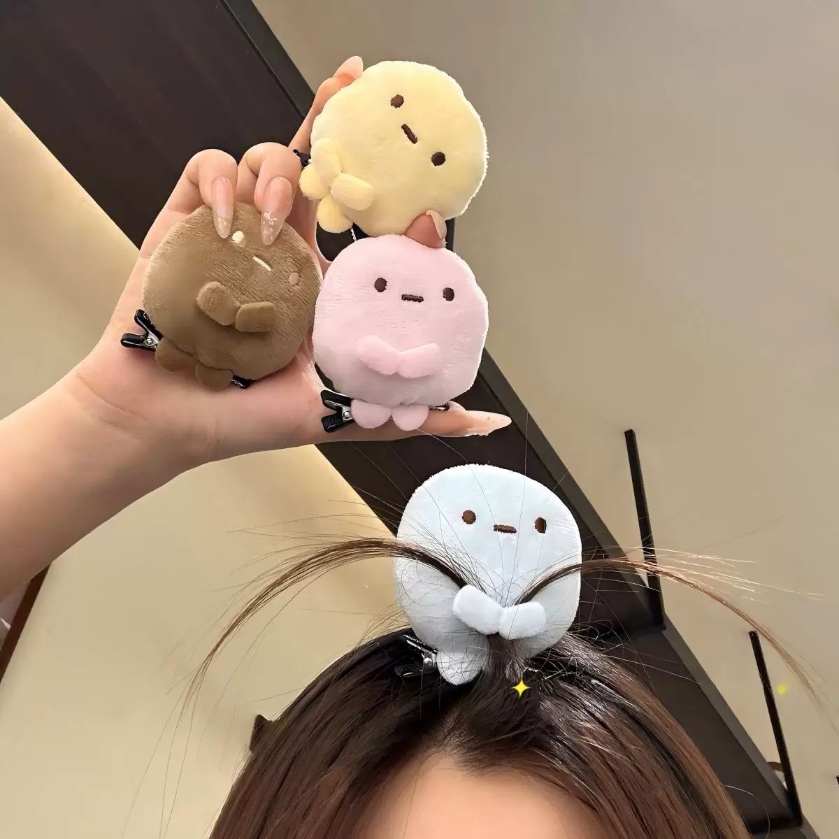 Set 2 kẹp tóc thú bông