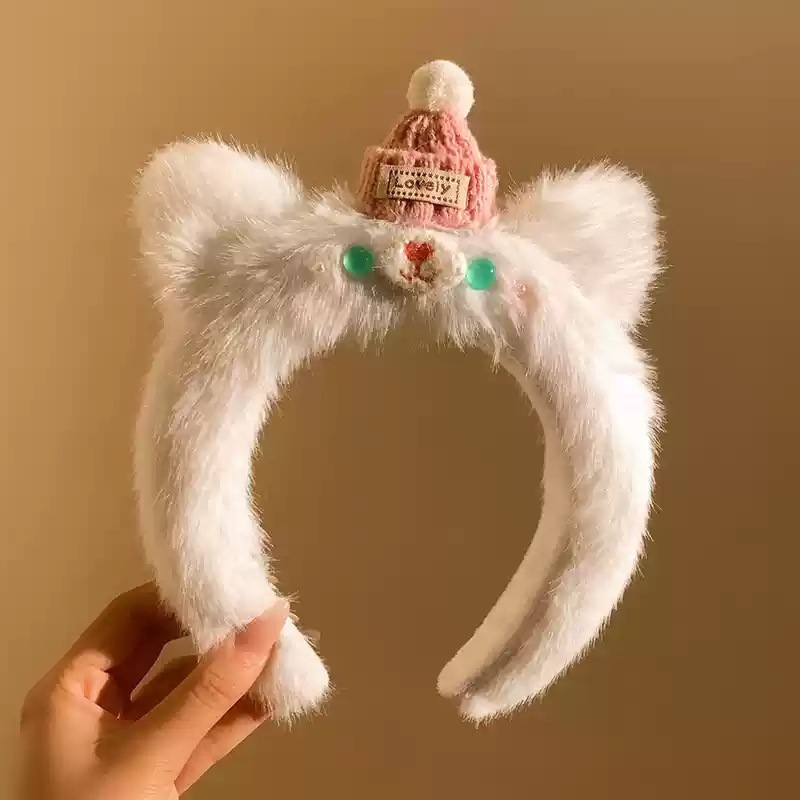 Màu sắc: Mũ có tai gấu - màu trắng