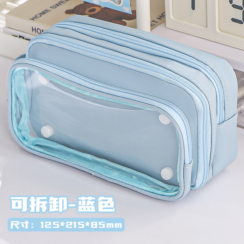 Màu sắc: Hộp đựng bút chì có thể tháo rời - màu xanh dương