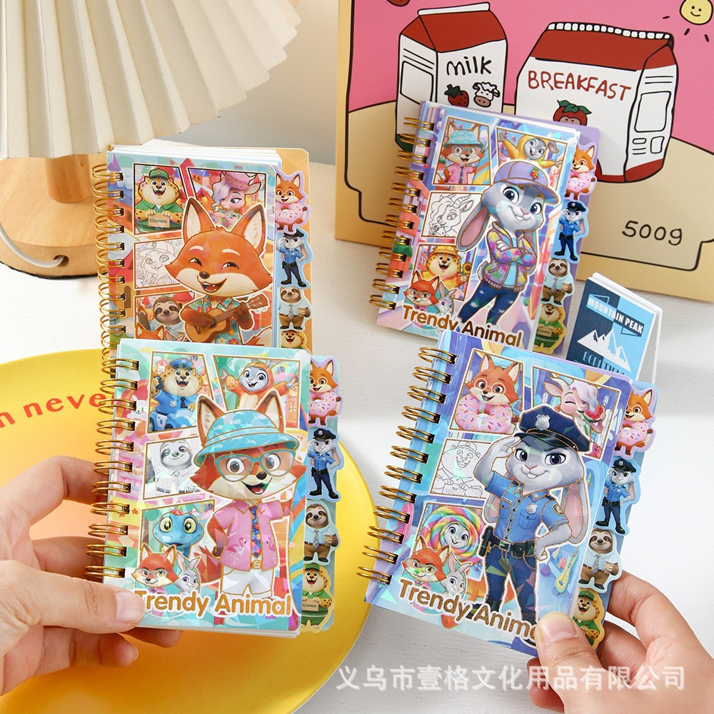 Màu sắc: 1015-47 Sổ tay lò xo 100k Animal City