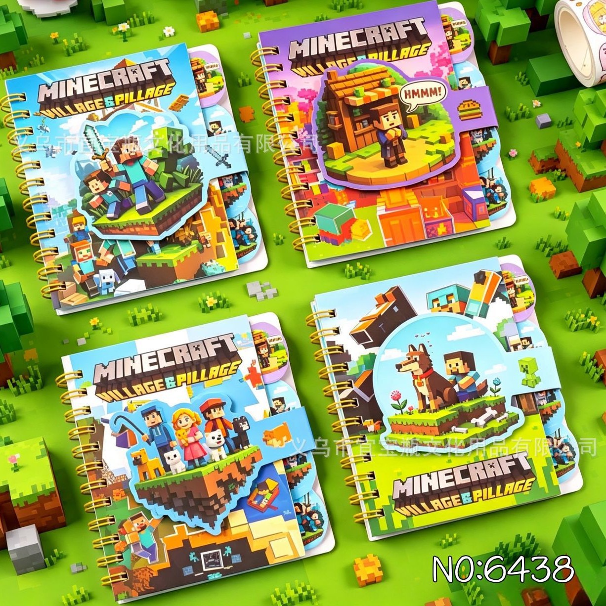 Màu sắc: 6438 cuốn sổ tay Minecraft dạng lò xo