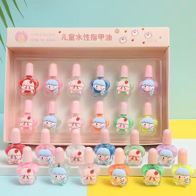 BỘ SƠN MÓNG TAY HOẠT HÌNH GỐC NƯỚC – CÓ THỂ BÓC, MÀU SẮC DỄ THƯƠNG