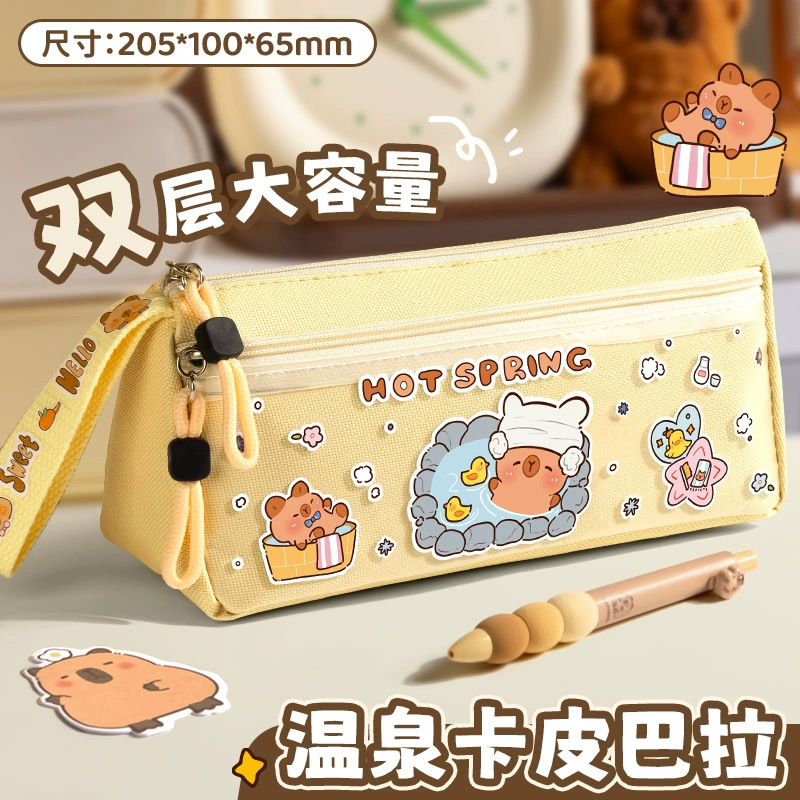 Màu sắc: Hộp bút hình tam giác hoạt hình [Hot Spring Kapi]