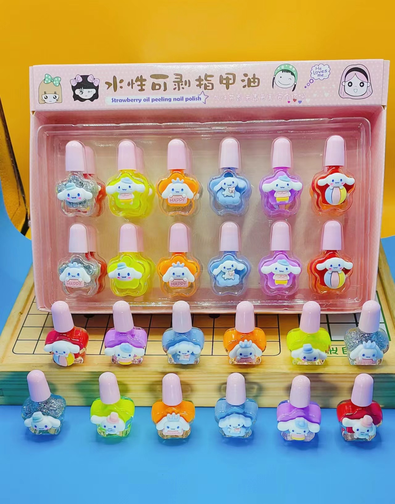 BỘ SƠN MÓNG TAY HOẠT HÌNH GỐC NƯỚC – CÓ THỂ BÓC, MÀU SẮC DỄ THƯƠNG 2