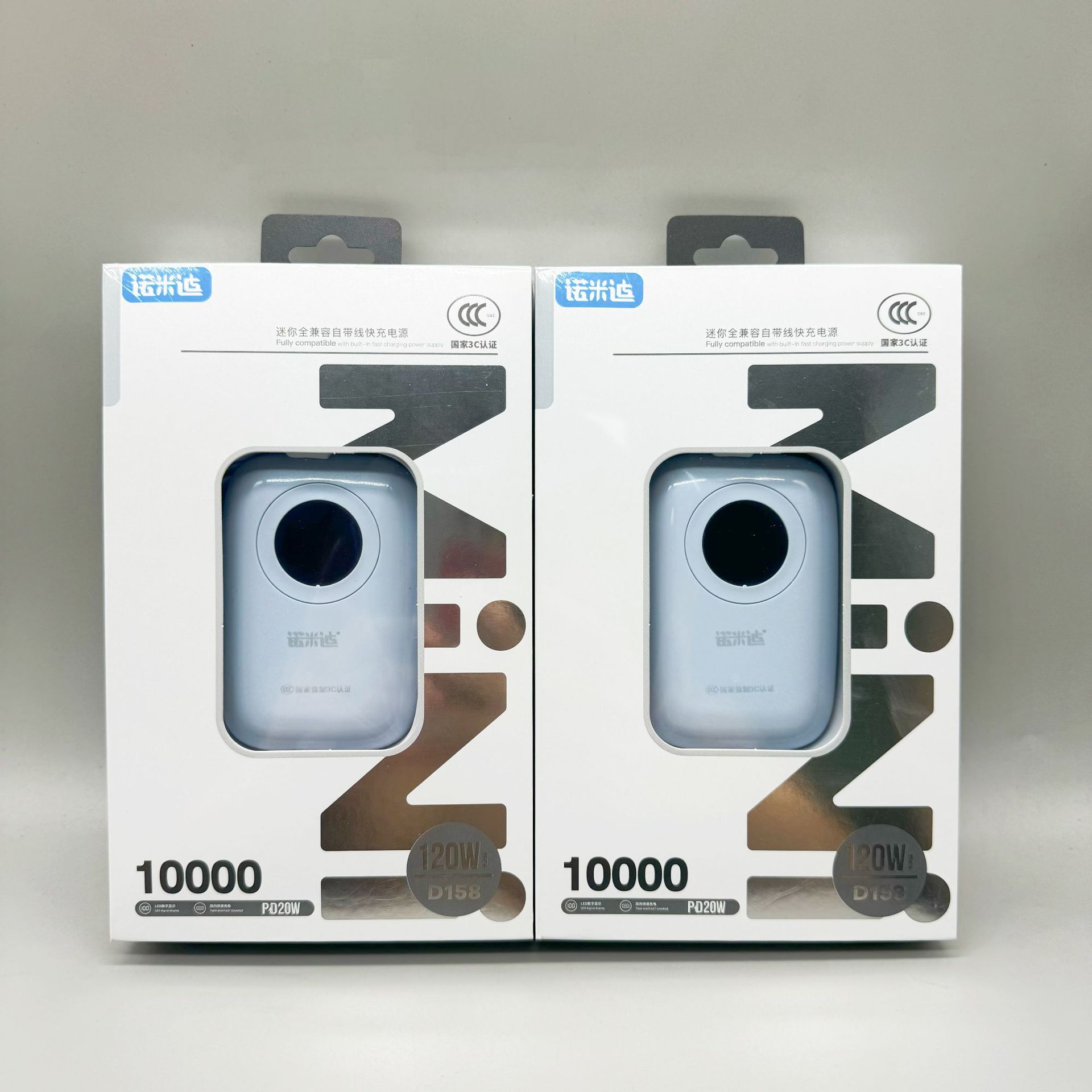 Màu sắc: Sạc dự phòng mini Blue D158 3C đạt chứng nhận, công suất 120W,