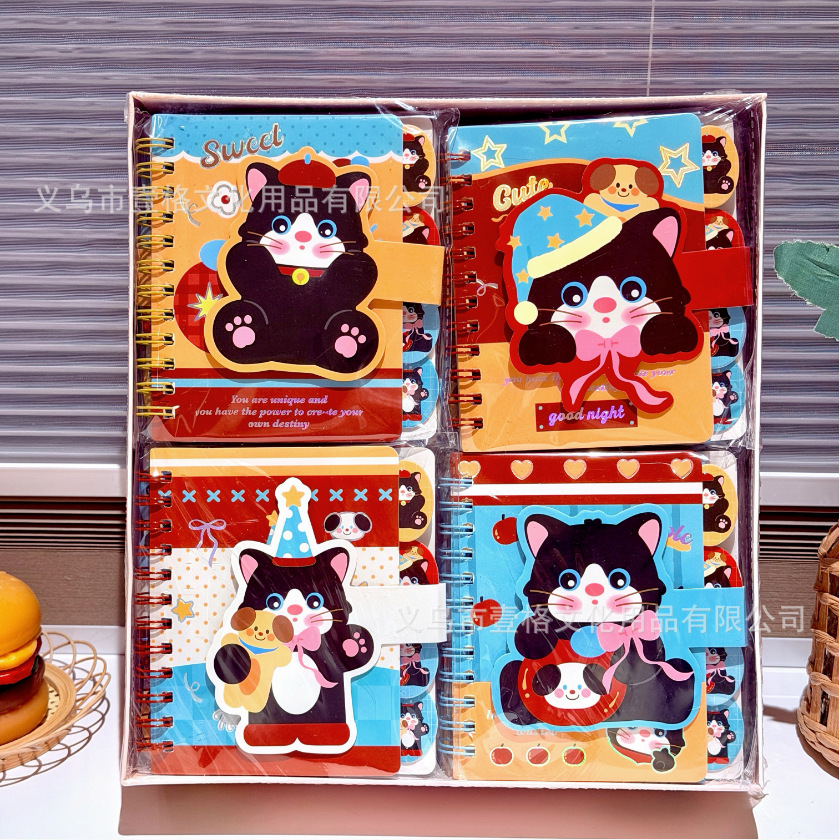 Màu sắc: Sổ tay lò xo Black Cat 6429